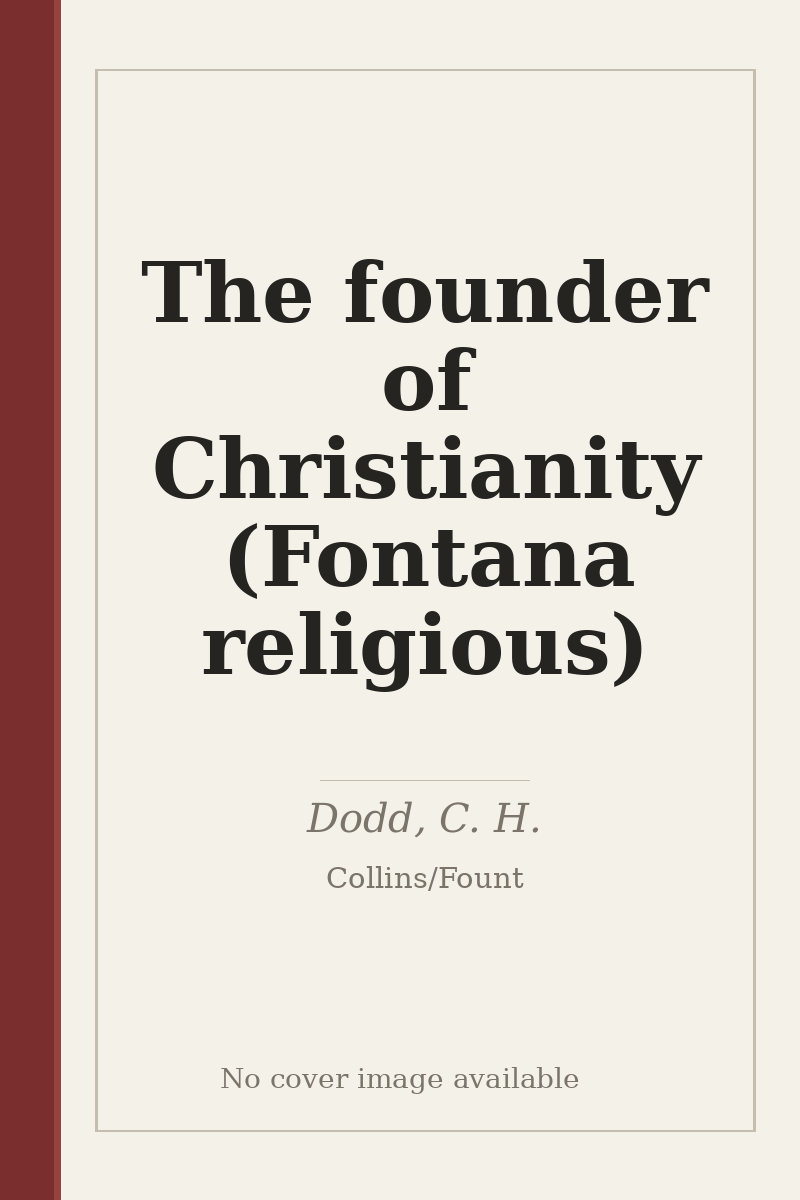 The founder of Christianity (Fontana religious) - no cover image available
