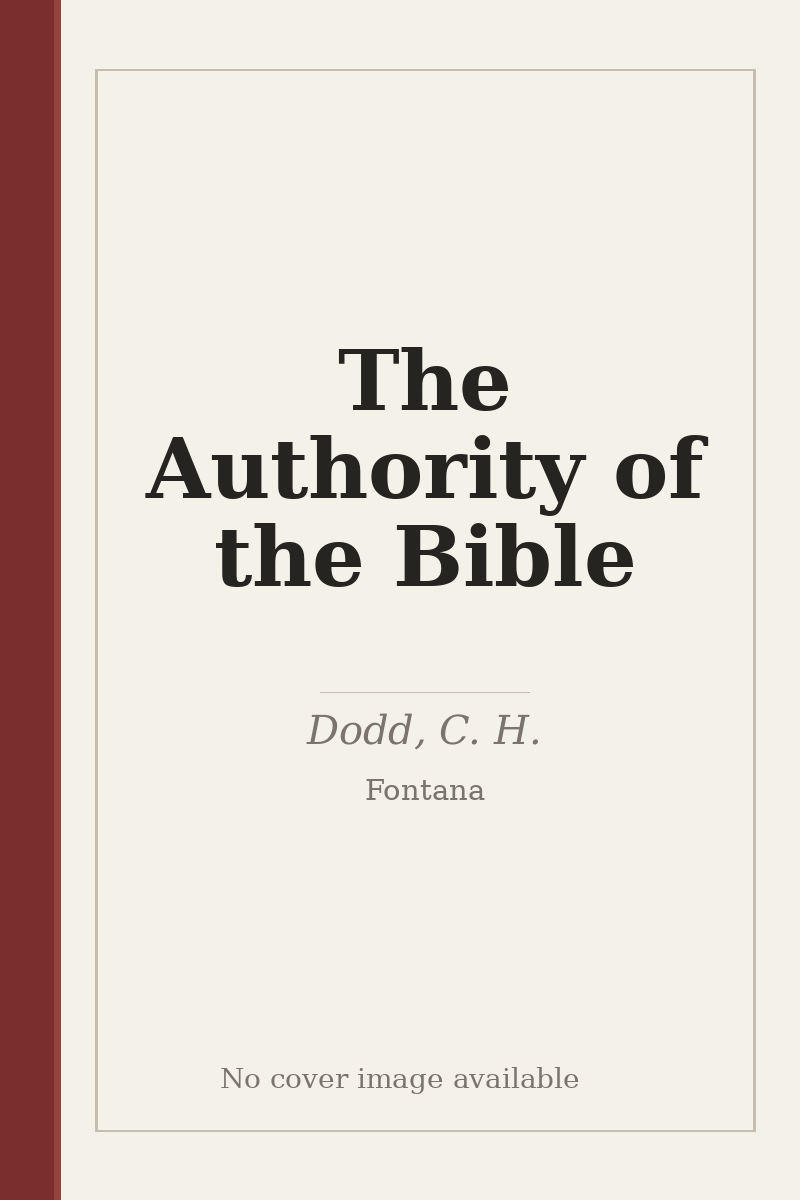 The Authority of the Bible - no cover image available