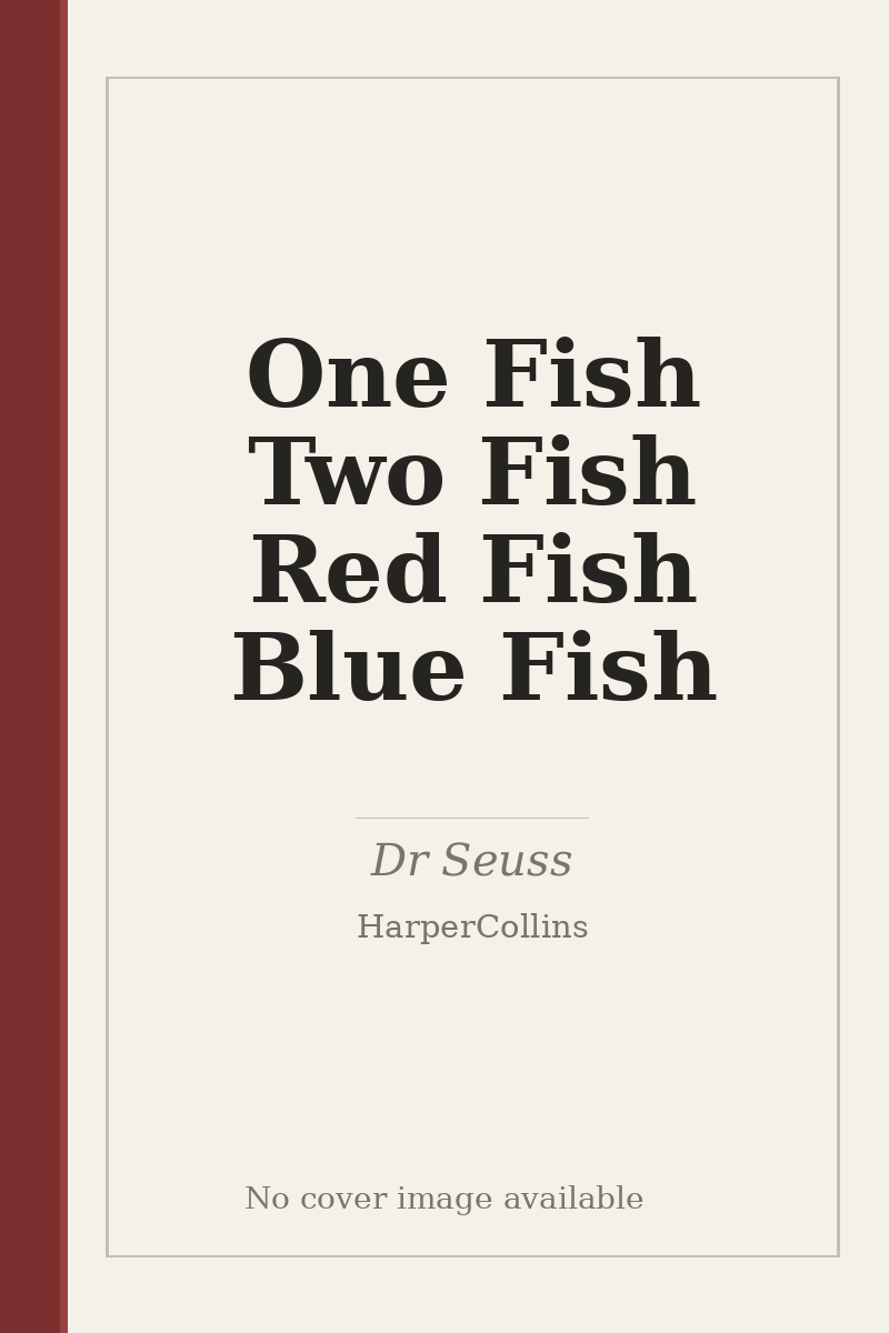 One Fish Two Fish Red Fish Blue Fish - no cover image available