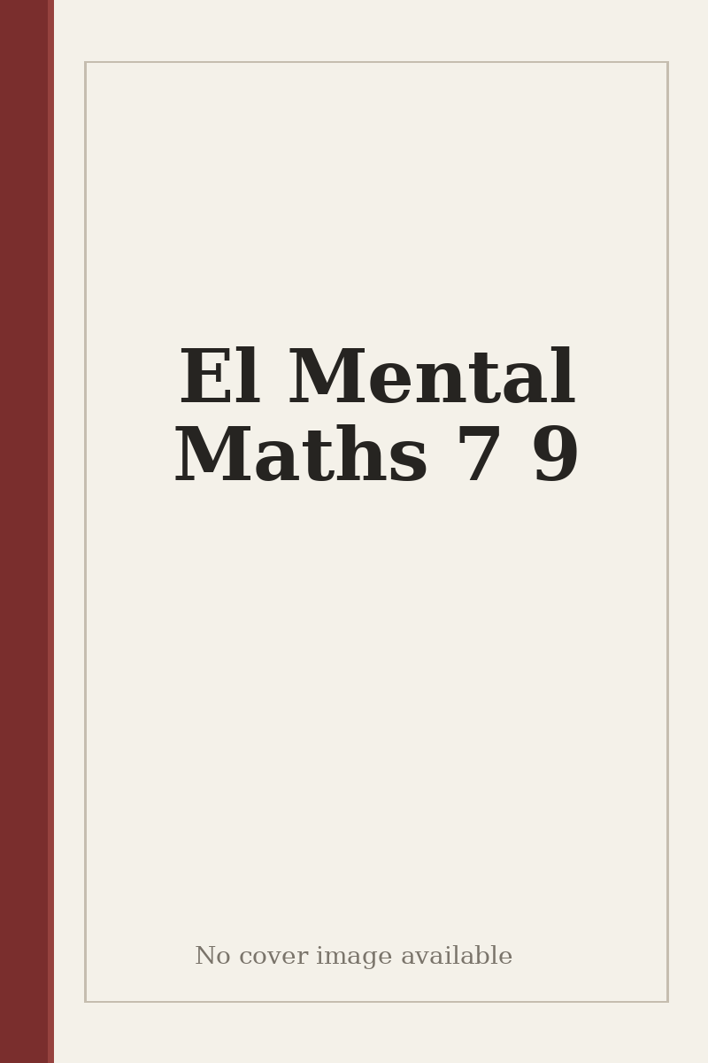 El Mental Maths 7 9 - no cover image available