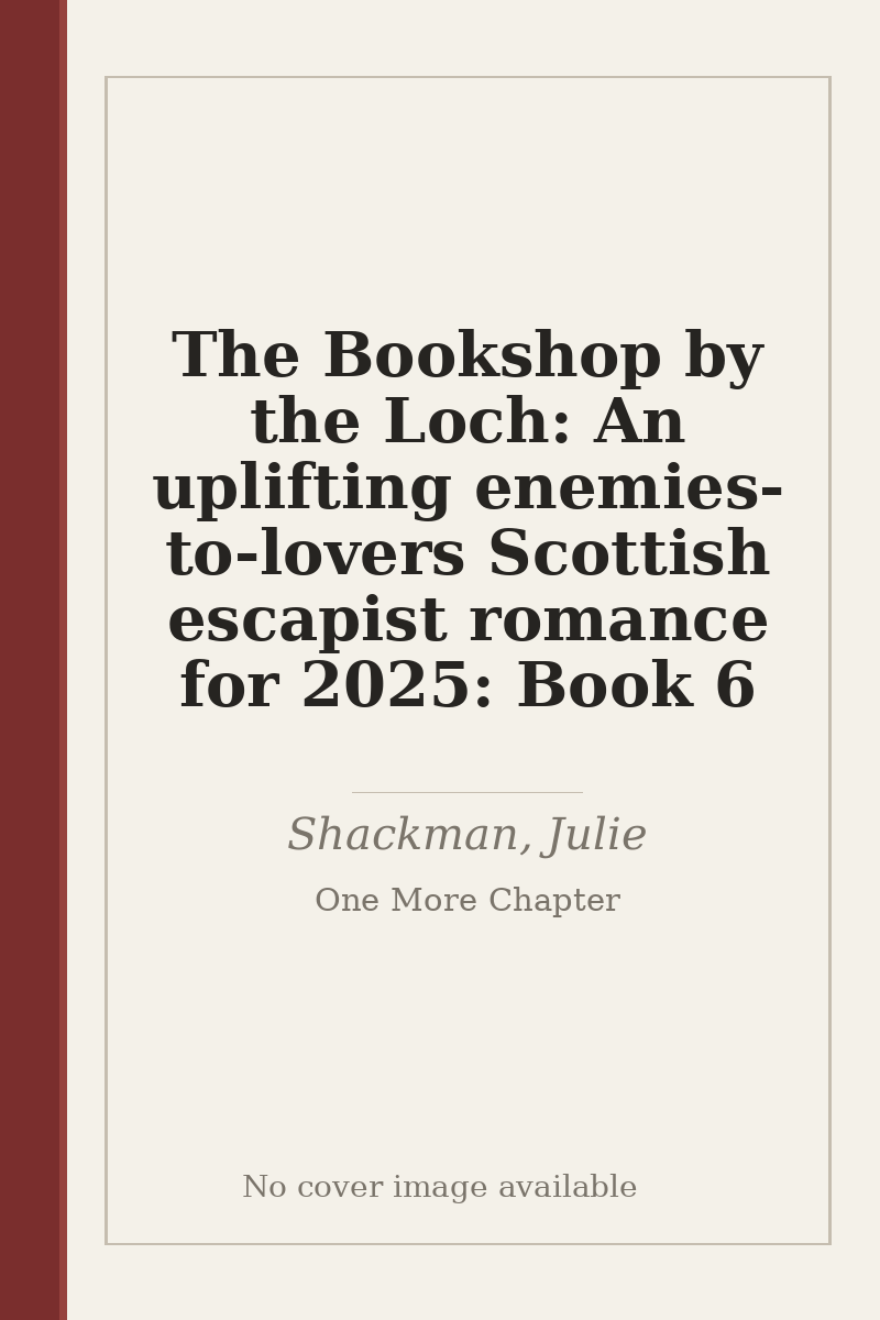 The Bookshop by the Loch: An uplifting enemies-to-lovers Scottish escapist romance for 2025: Book 6 - no cover image available