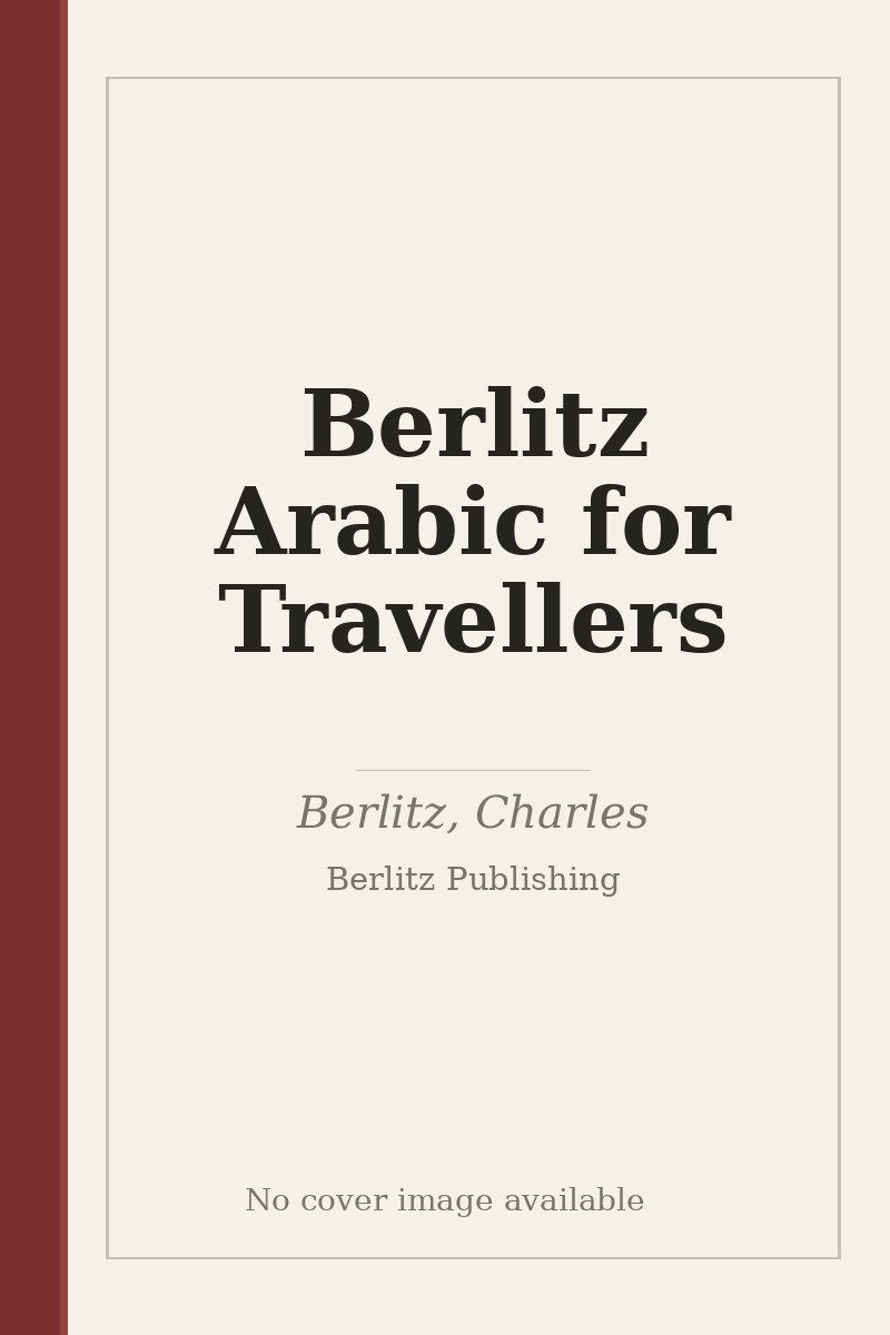 Berlitz Arabic for Travellers - no cover image available