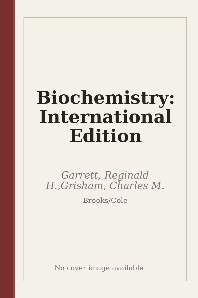 Biochemistry: International Edition - no cover image available