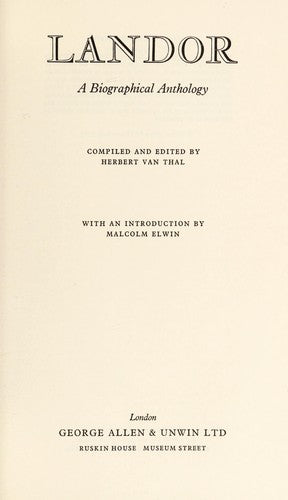 Landor: A Biographical Anthology