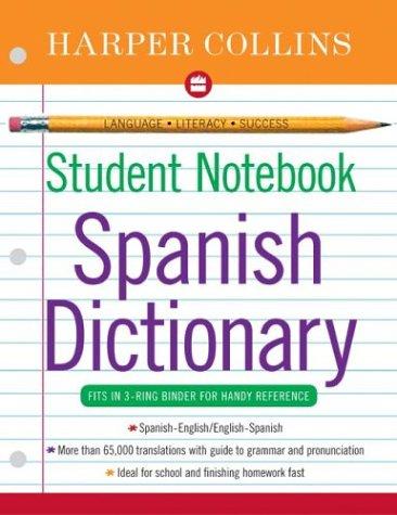 Harpercollins Student Notebook Spanish Dictionary