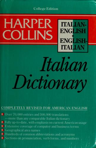 Harper Collins Italian Dictionary College Edition
