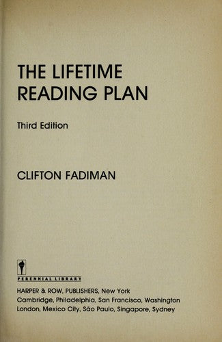 The Lifetime Reading Plan