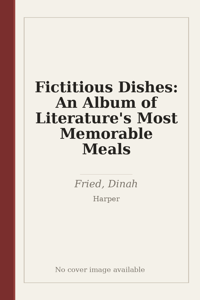 Fictitious Dishes: An Album of Literature's Most Memorable Meals - no cover image available