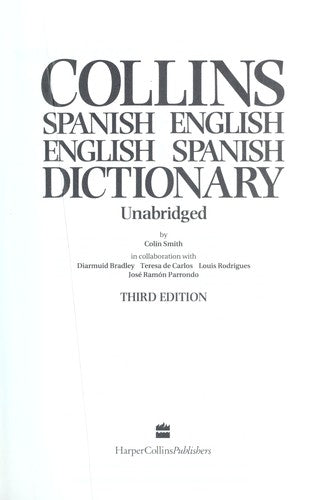Collins Spanish-English, English-Spanish dictionary