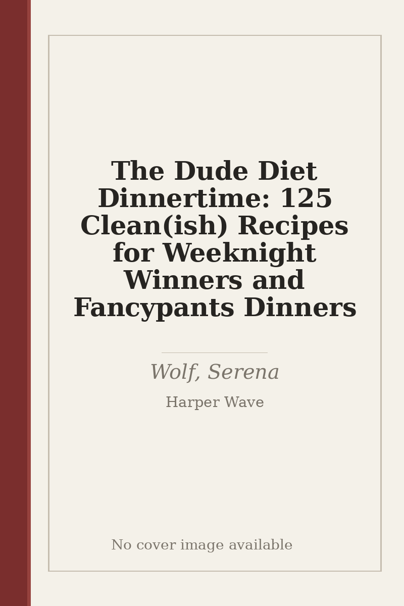 The Dude Diet Dinnertime: 125 Clean(ish) Recipes for Weeknight Winners and Fancypants Dinners - no cover image available