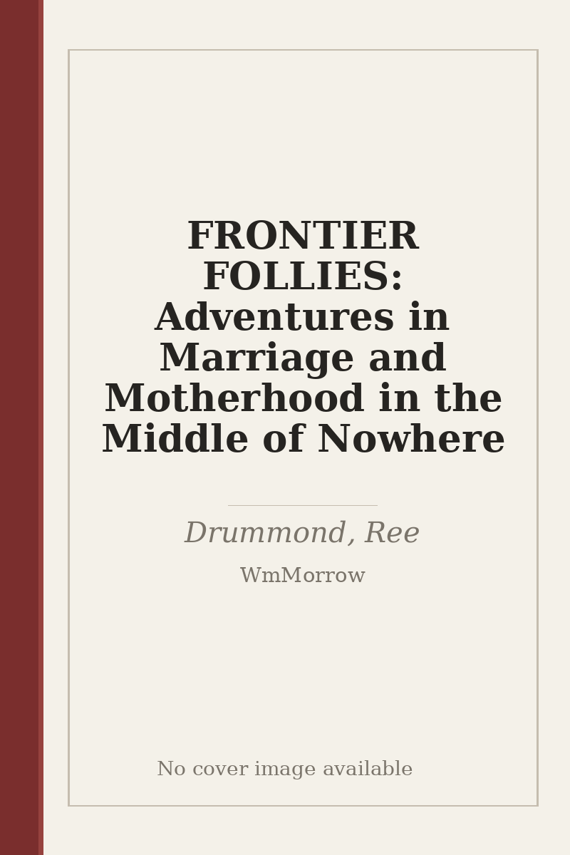FRONTIER FOLLIES: Adventures in Marriage and Motherhood in the Middle of Nowhere - no cover image available
