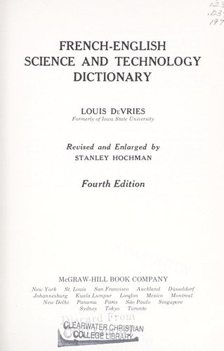 French-English Science and Technology Dictionary