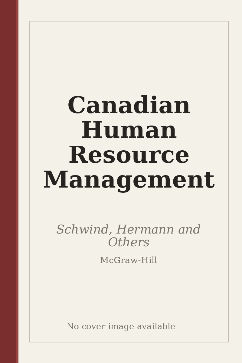 Canadian Human Resource Management - no cover image available