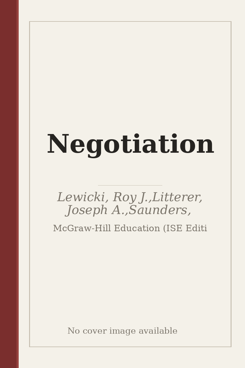 Negotiation - no cover image available