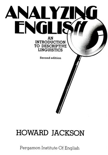 Analysing English: Introduction to Descriptive Linguistics (Language Courses)