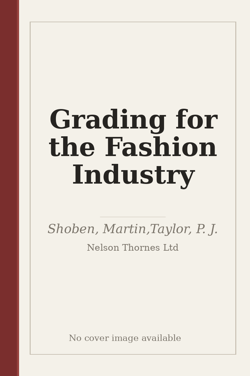 Grading for the Fashion Industry - no cover image available