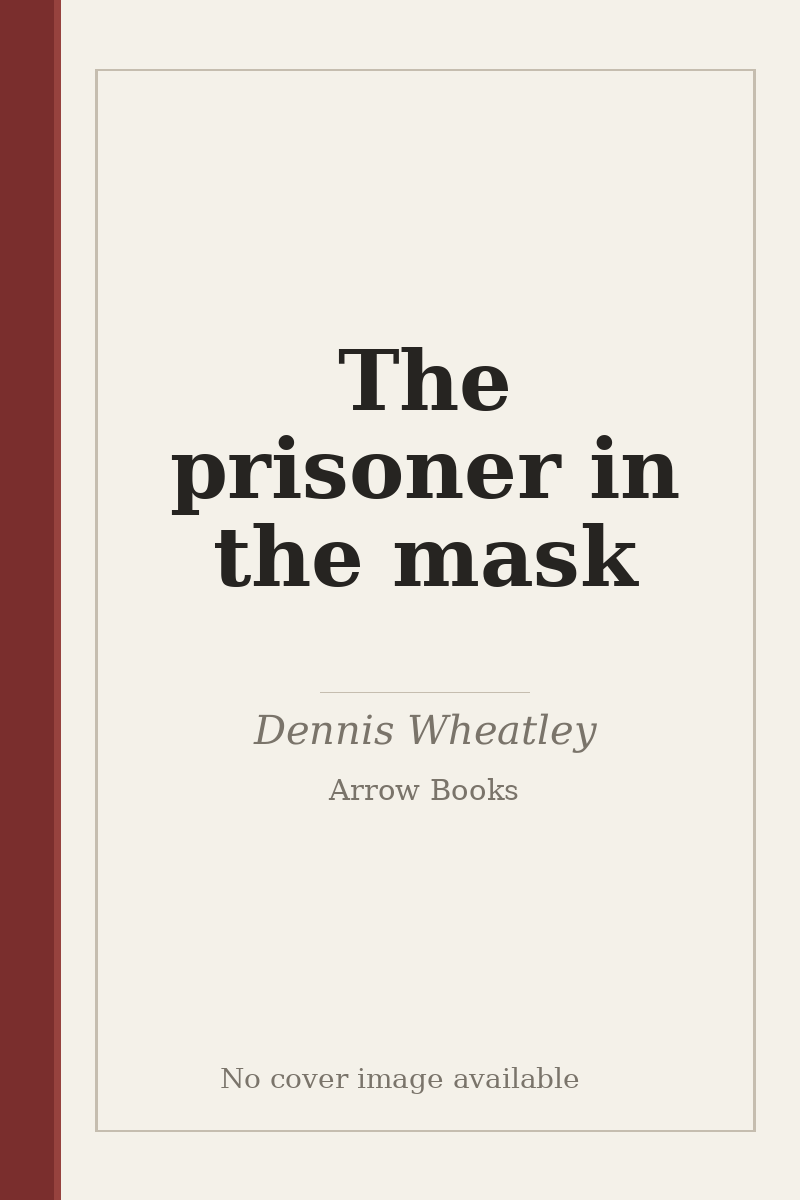 The prisoner in the mask - no cover image available