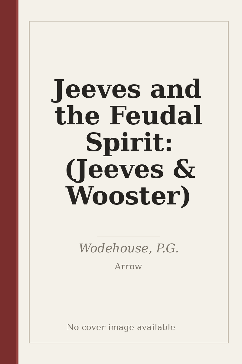 Jeeves and the Feudal Spirit: (Jeeves & Wooster) - no cover image available