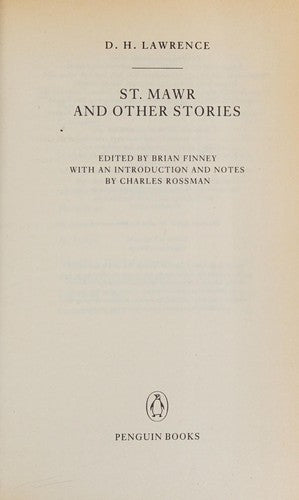 St Mawr And Other Stories