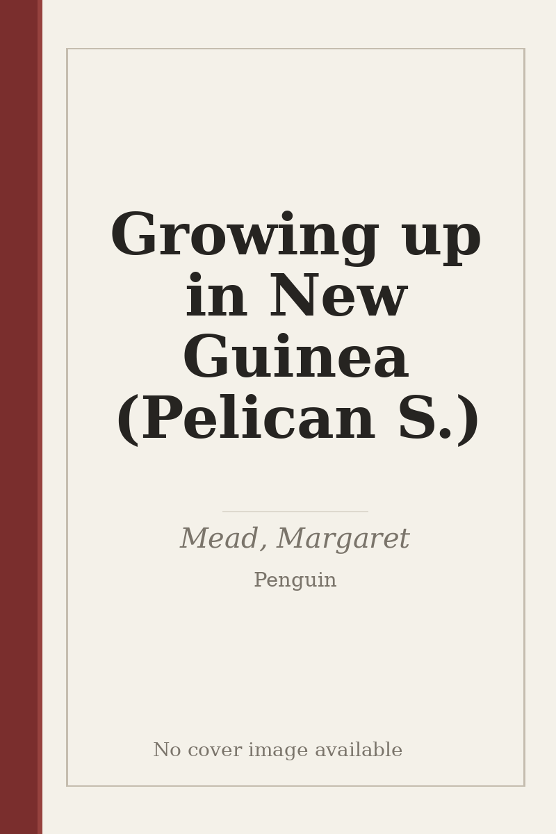 Growing up in New Guinea (Pelican S.) - no cover image available