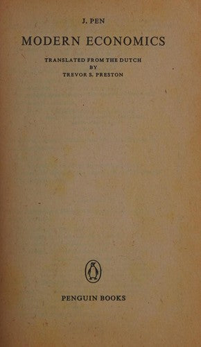 Modern Economics (Pelican S.)