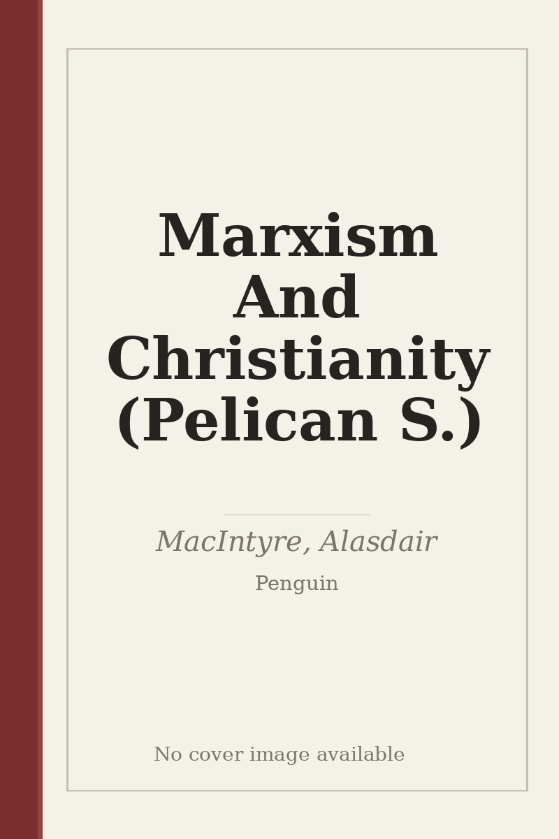 Marxism And Christianity (Pelican S.) - no cover image available