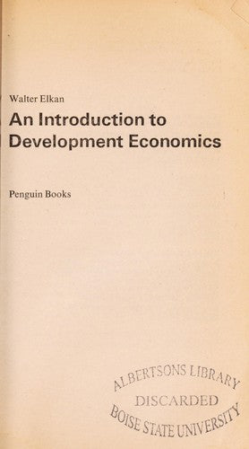 An Introduction to Development Economics