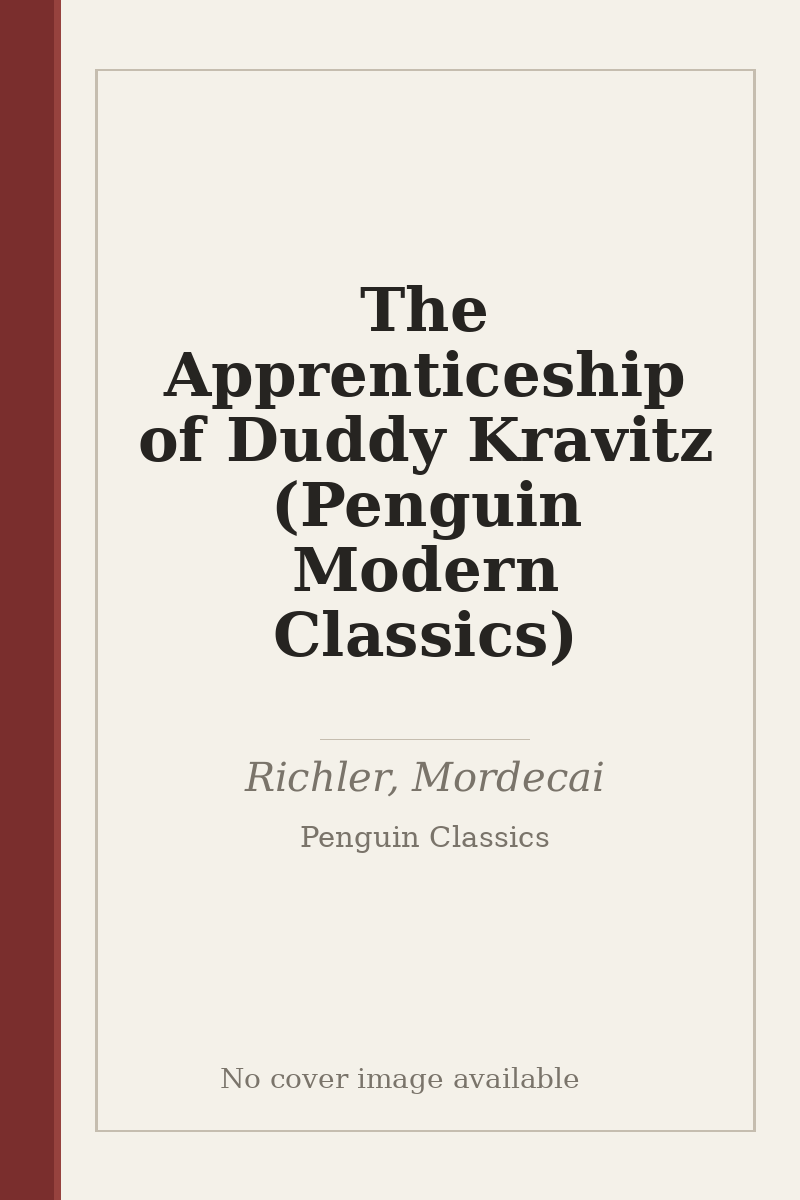 The Apprenticeship of Duddy Kravitz (Penguin Modern Classics) - no cover image available
