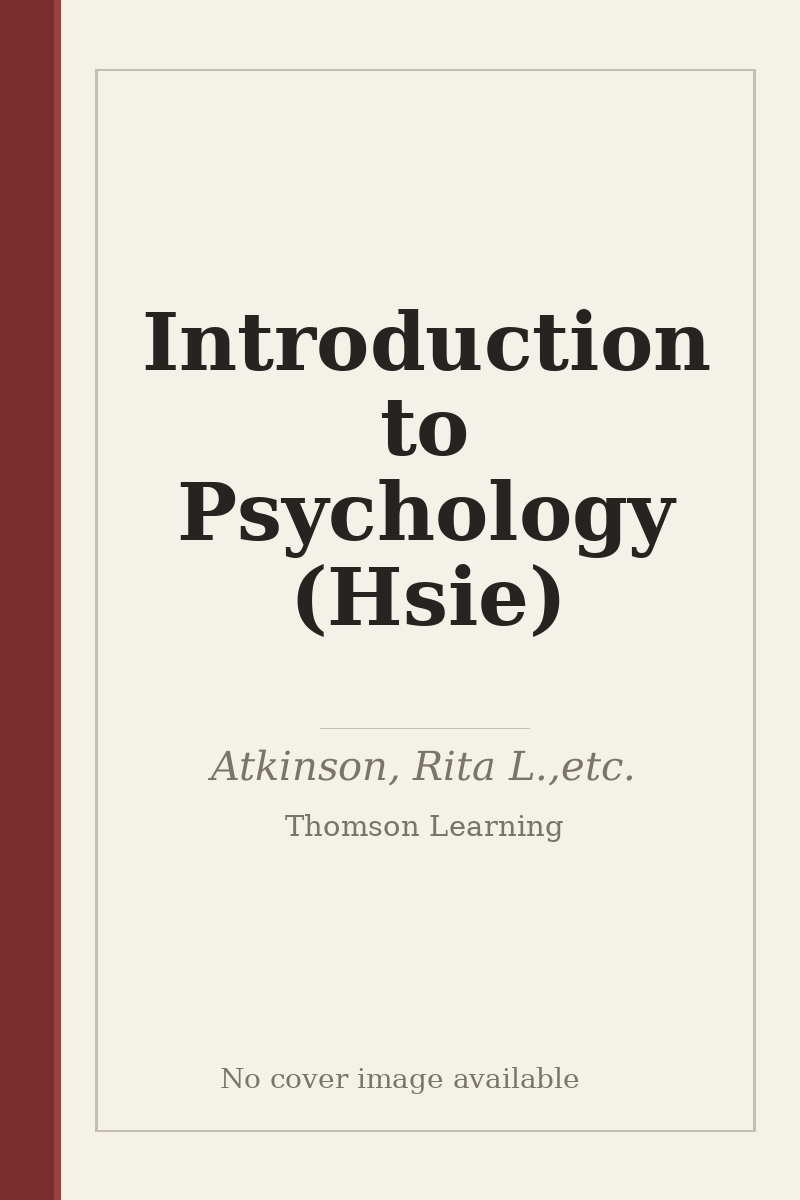 Introduction to Psychology (Hsie) - no cover image available