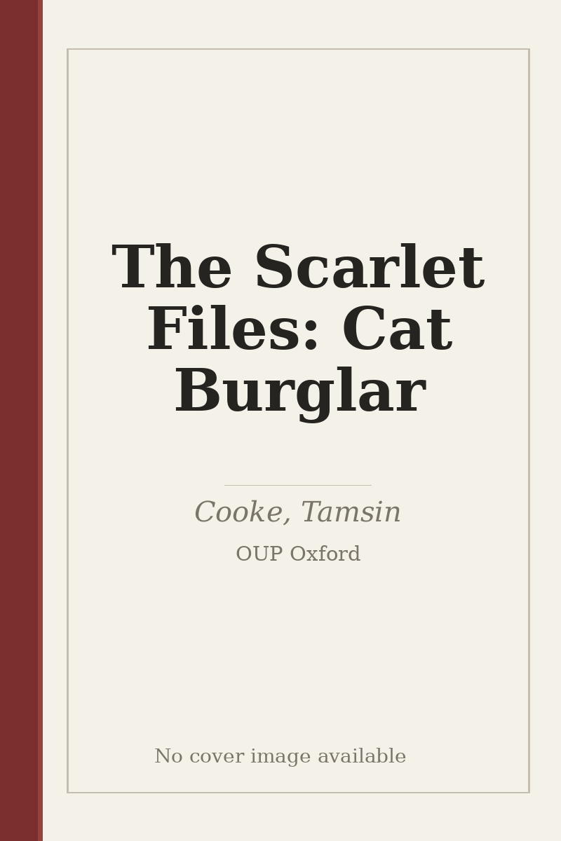 The Scarlet Files: Cat Burglar - no cover image available
