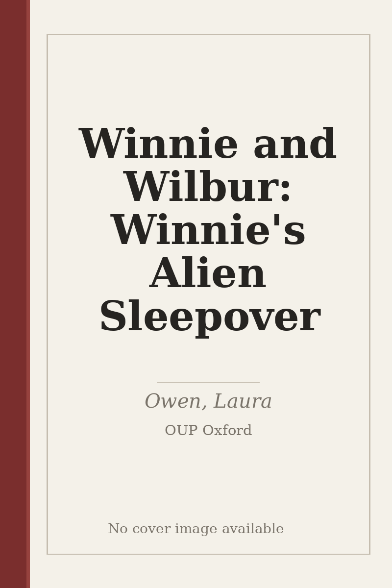 Winnie and Wilbur: Winnie's Alien Sleepover - no cover image available