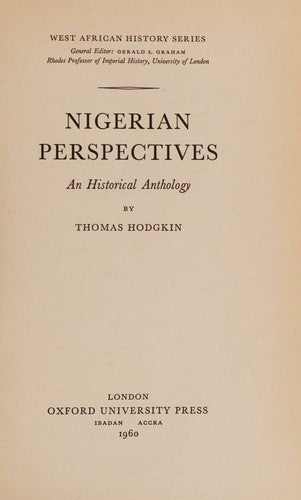 Nigerian Perspectives: Historical Anthology