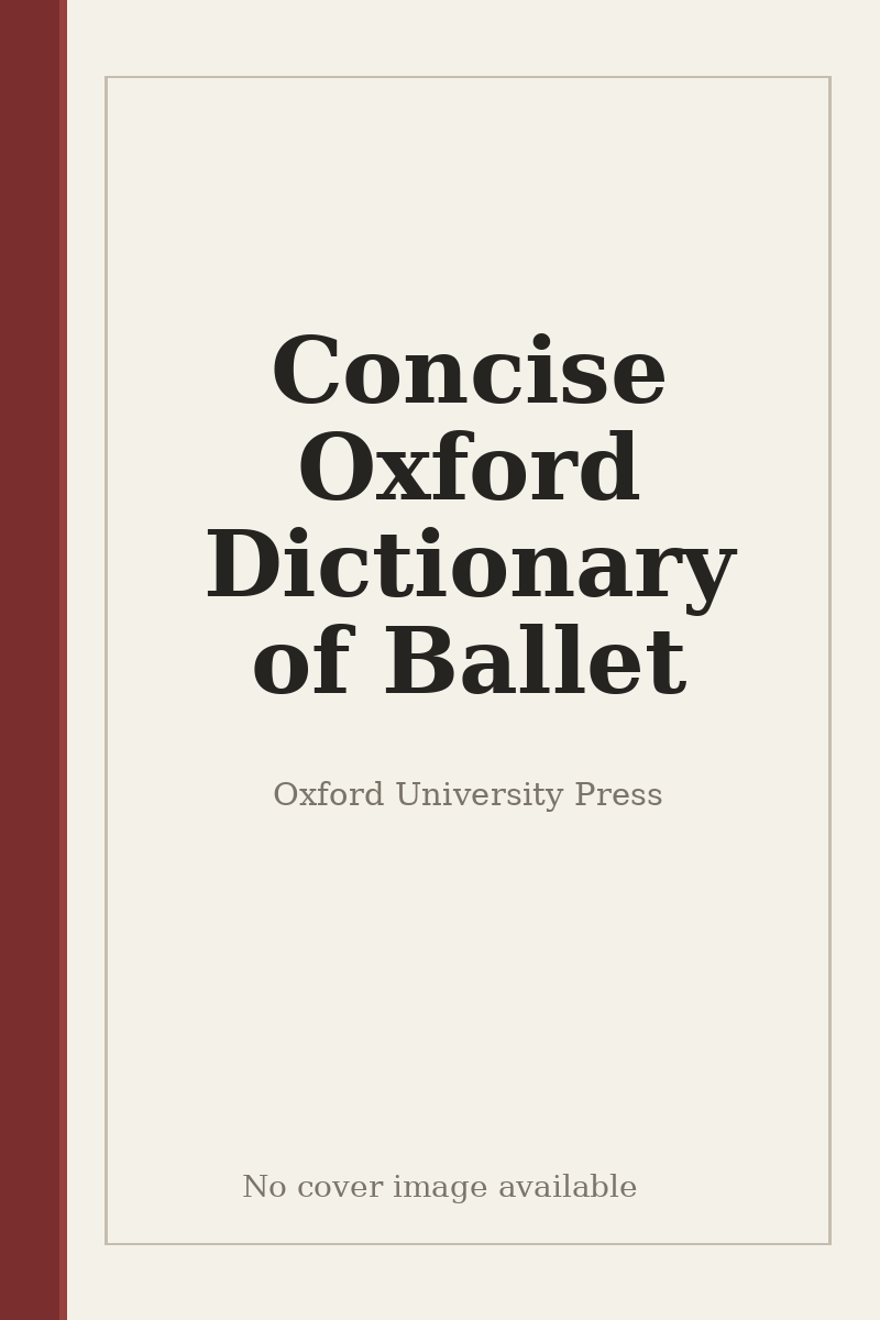 Concise Oxford Dictionary of Ballet - no cover image available