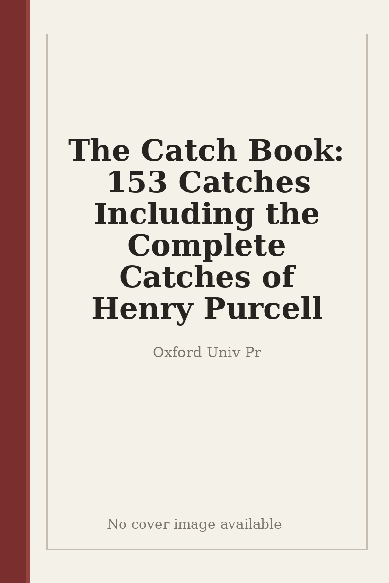 The Catch Book: 153 Catches Including the Complete Catches of Henry Purcell - no cover image available