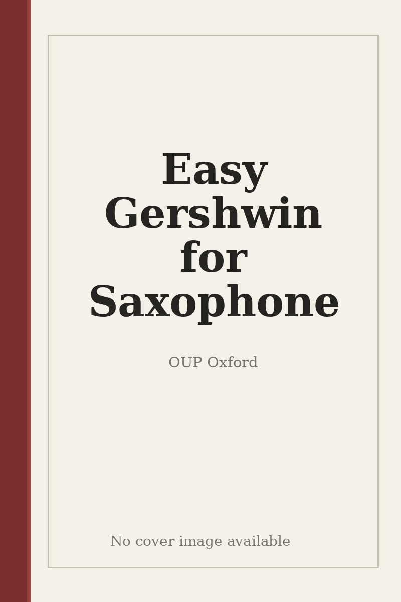 Easy Gershwin for Saxophone - no cover image available