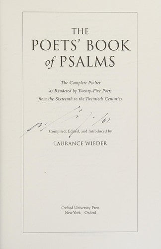 The Poets' Book of Psalms