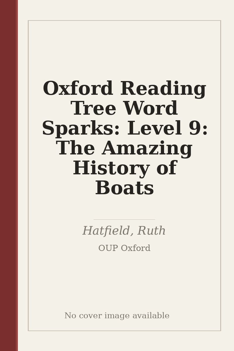 Oxford Reading Tree Word Sparks: Level 9: The Amazing History of Boats - no cover image available
