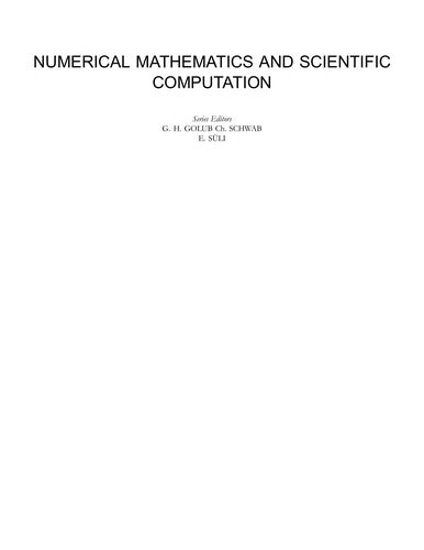 Numerical Methods for Image Registration (Numerical Mathematics and Scientific Computation)