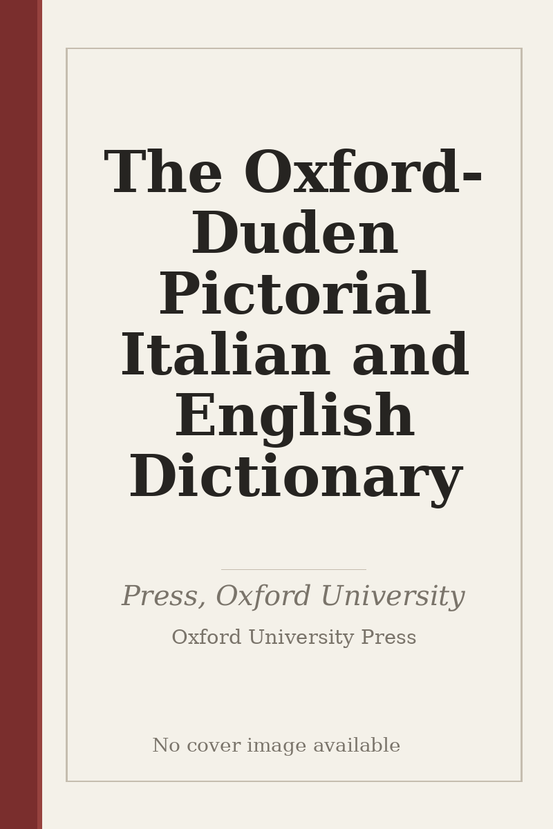 The Oxford-Duden Pictorial Italian and English Dictionary - no cover image available