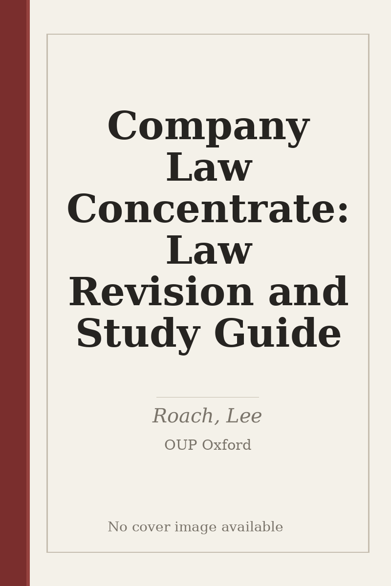 Company Law Concentrate: Law Revision and Study Guide - no cover image available