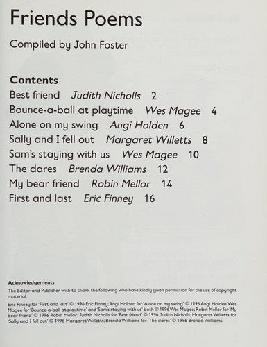 Friends Poems (Oxford Reading Tree)