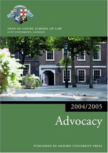 Advocacy 2004/2005 (Blackstone Bar Manual S.)