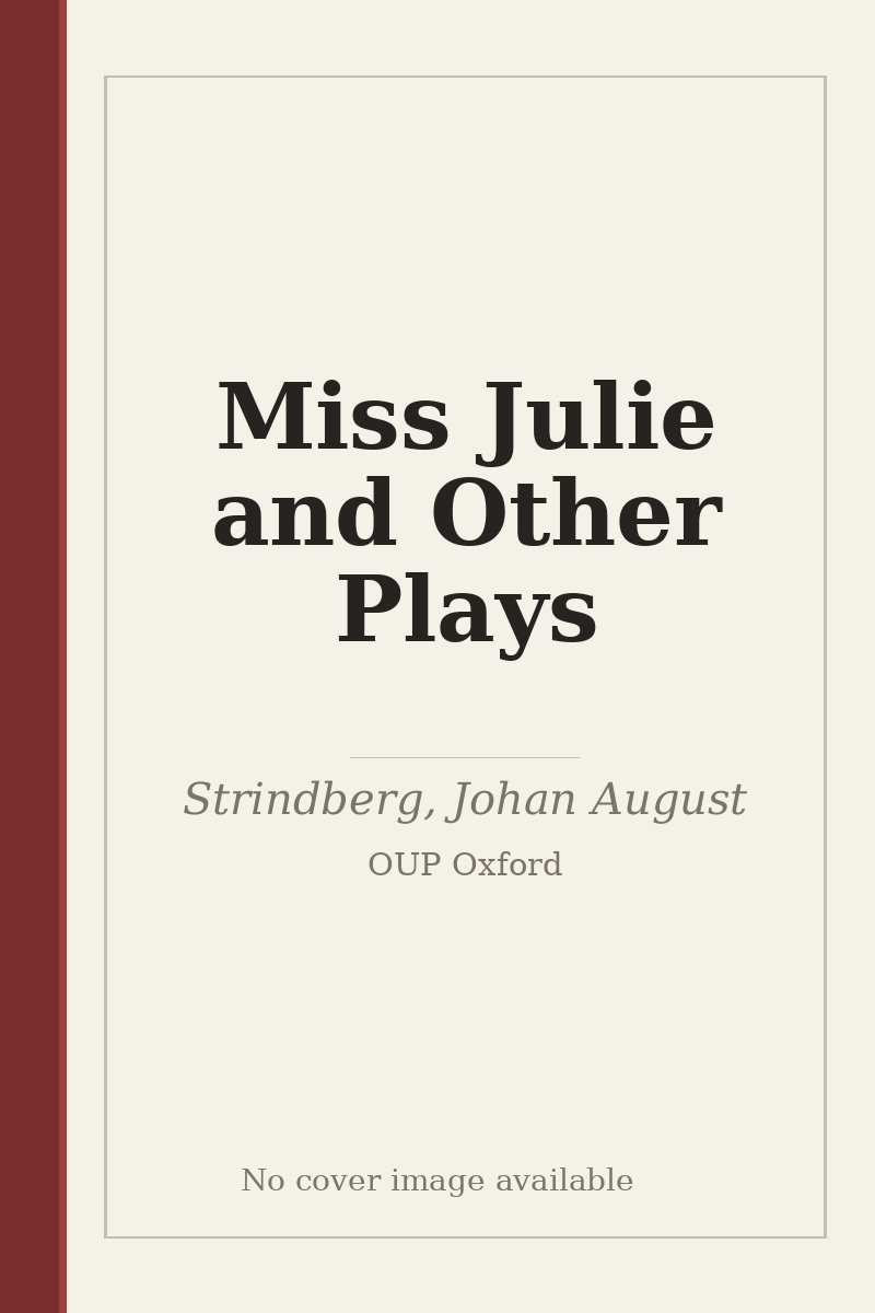 Miss Julie and Other Plays - no cover image available