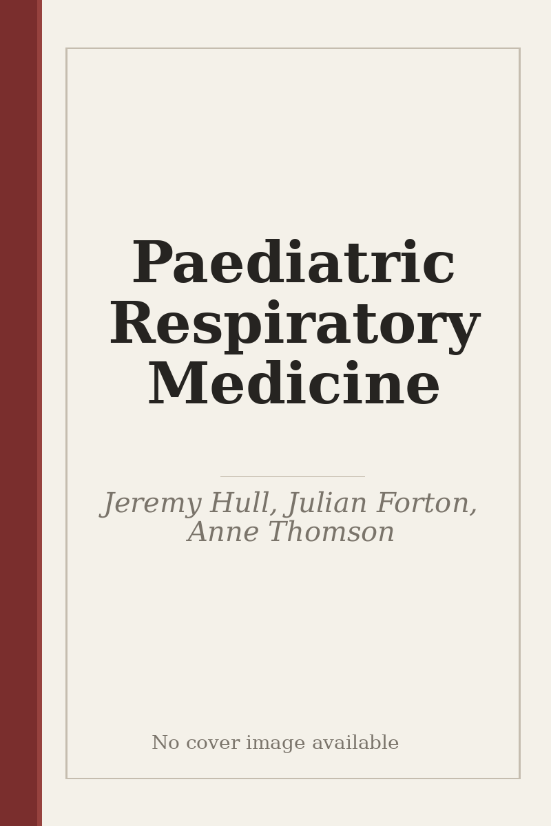 Paediatric Respiratory Medicine - no cover image available