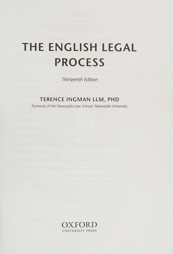 The English Legal Process