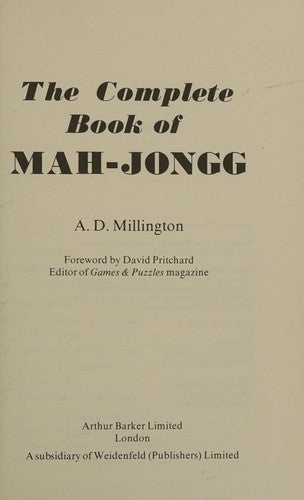 Complete Handbook of Mah Jong