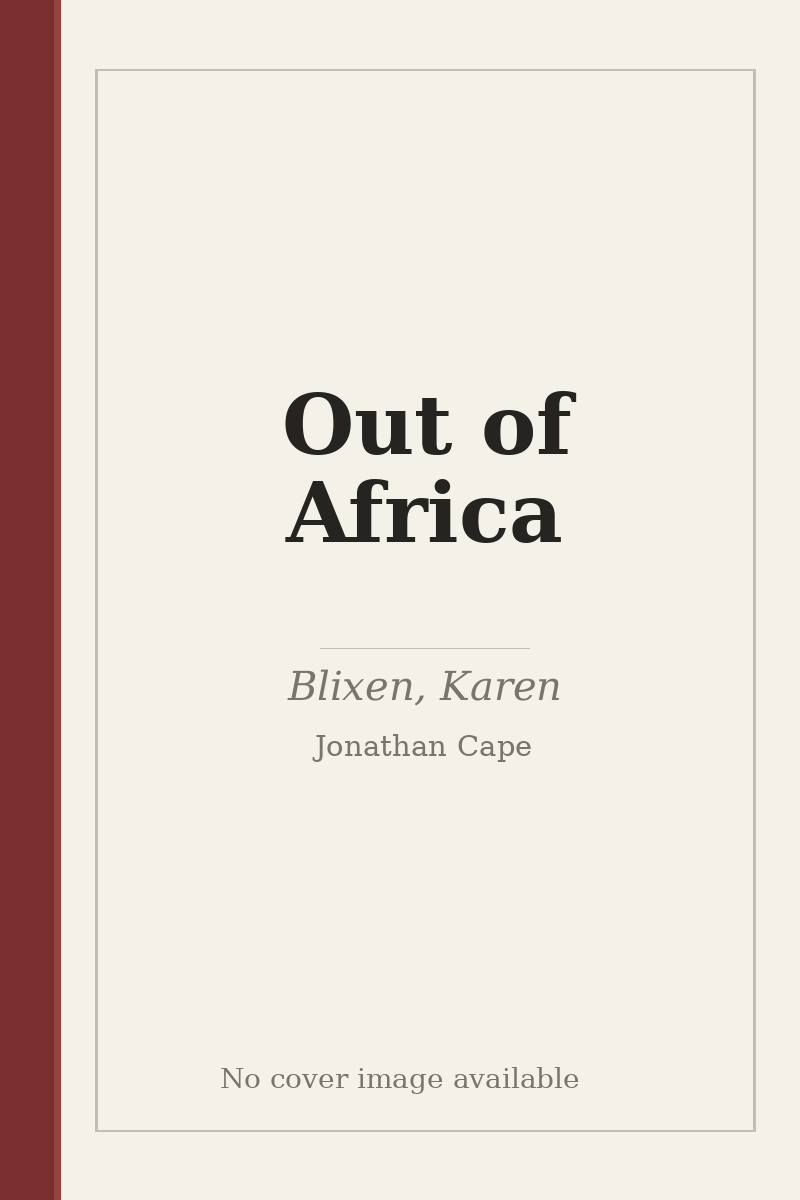 Out of Africa - no cover image available