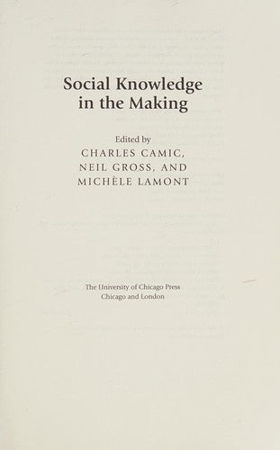 Social Knowledge in the Making