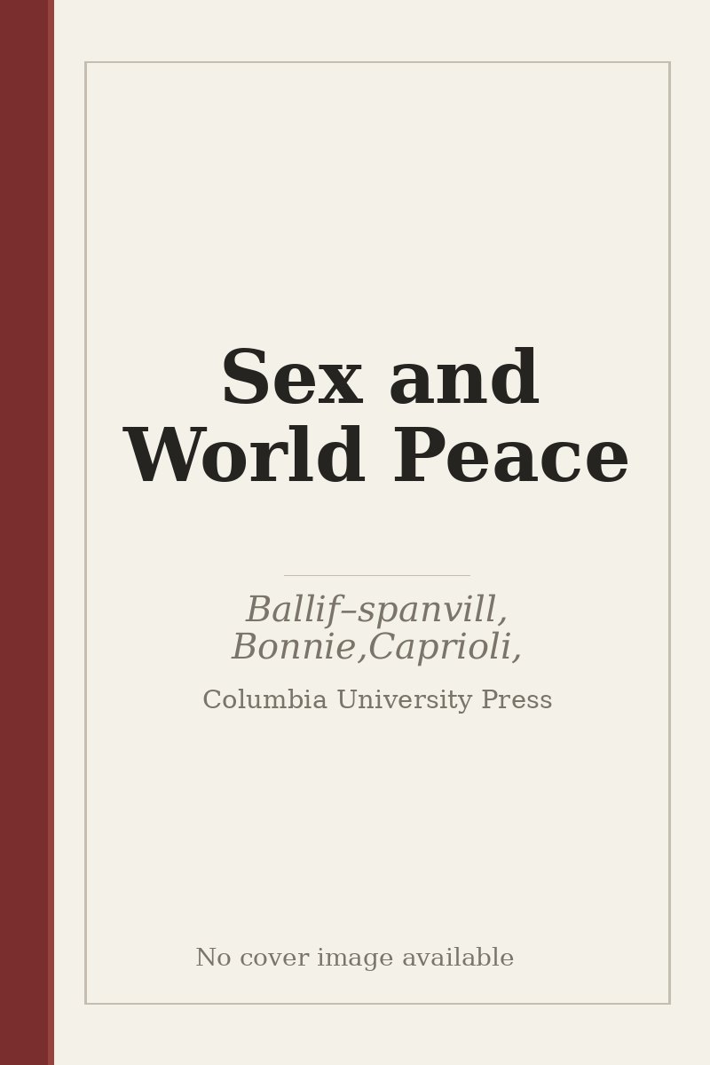 Sex and World Peace - no cover image available