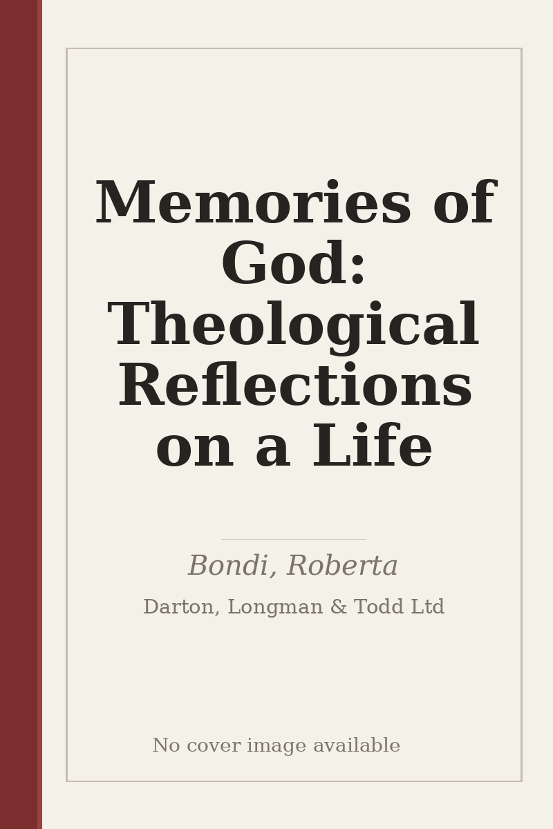 Memories of God: Theological Reflections on a Life - no cover image available